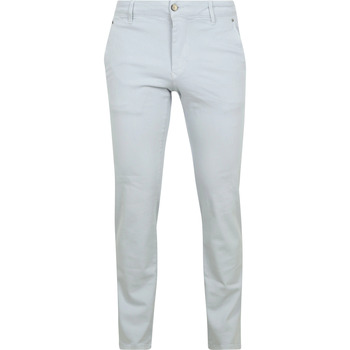 Suitable Broek  Chino Philo Flex Lichtblauw