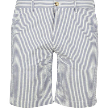 Mcgregor Broek  Shorts Striped Seersucker Medium Blue