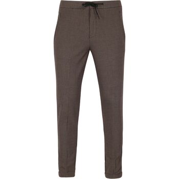 Cast Iron Broek  Chino Ruit Bruin