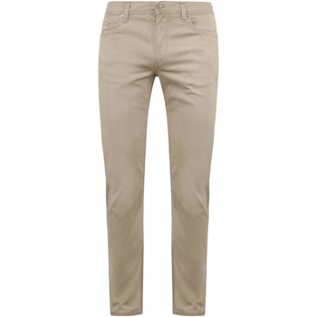 Alberto Broek  Pipe Broek Denim Bruin Beige