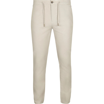 Scotch & Soda Broek Scotch & Soda Chino Warren Linnen Greige