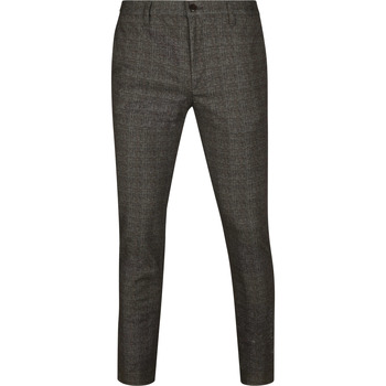 Alberto Broek  Rob Chino Ruit Grijs Bruin