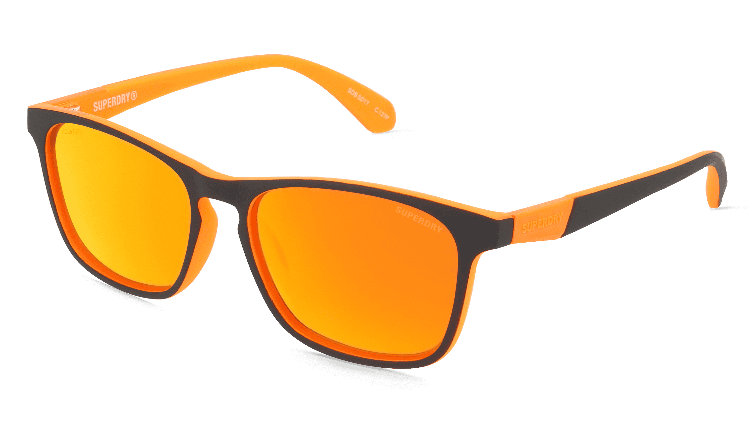 Superdry SDS 5017 Unisex Zonnebril, Zwart oranje