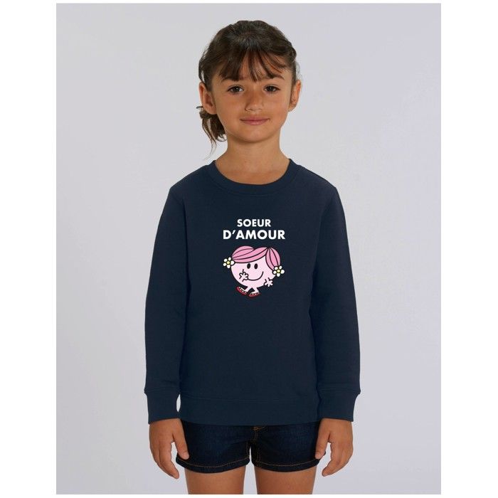 MANI TEXTILE Monsieur Madame - SWEAT FILLE SOEUR D AMOUR 10 ans