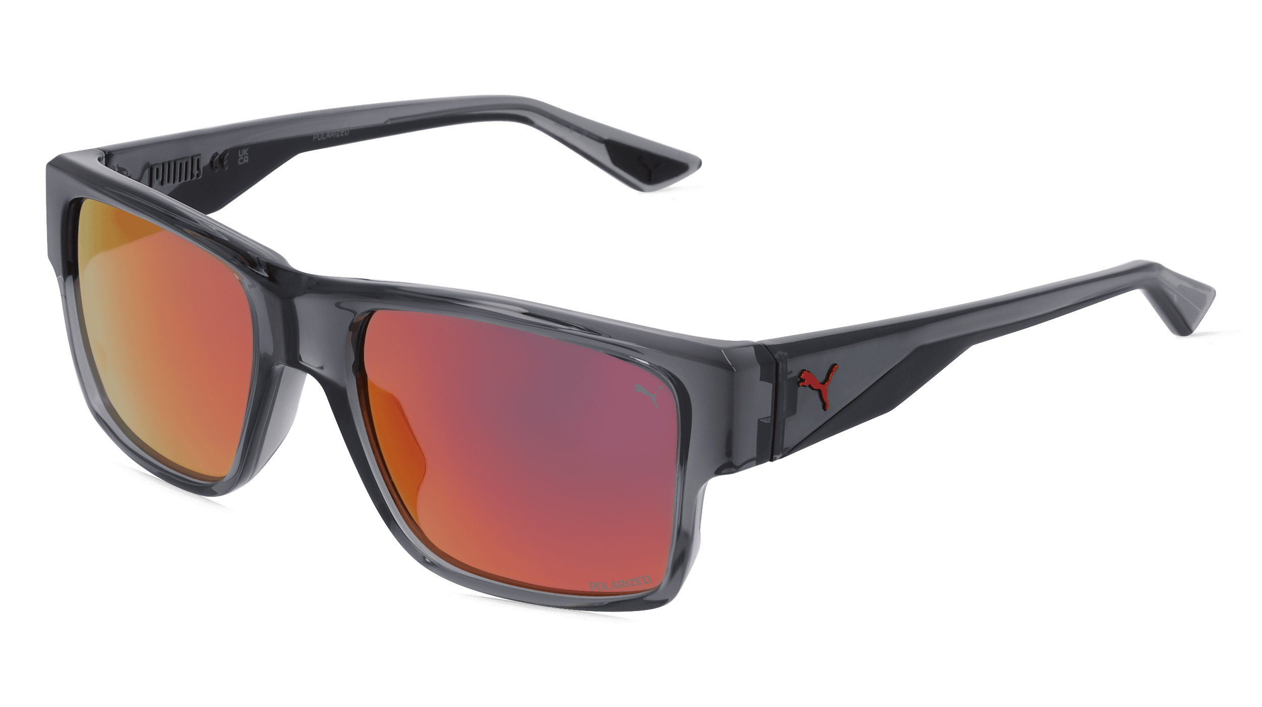 PUMA PU0403S Unisex Zonnebril, grijs transparant