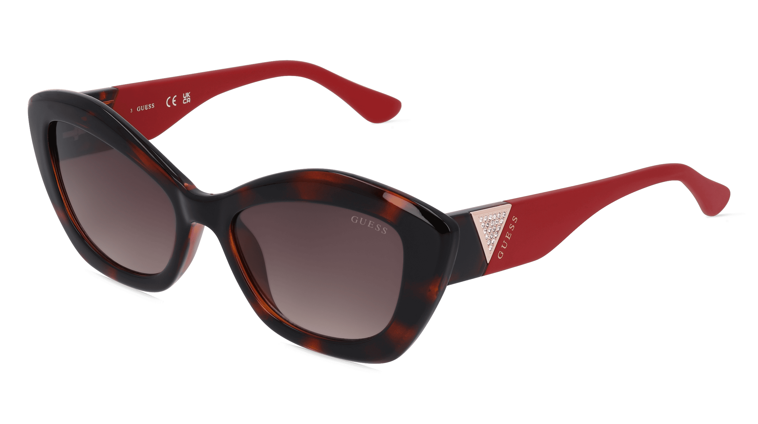 Guess GU7868 Unisex Zonnebril, bruin havana