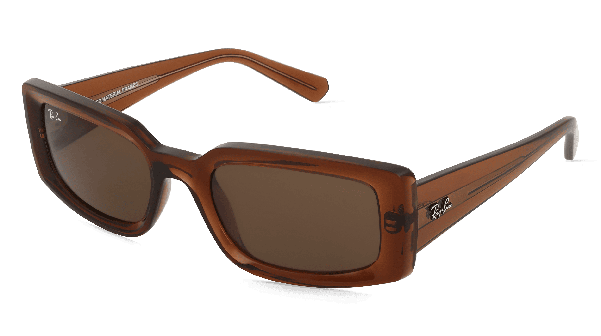 Ray-Ban 0RB4395 KILIANE Unisex Zonnebril, bruin transparant