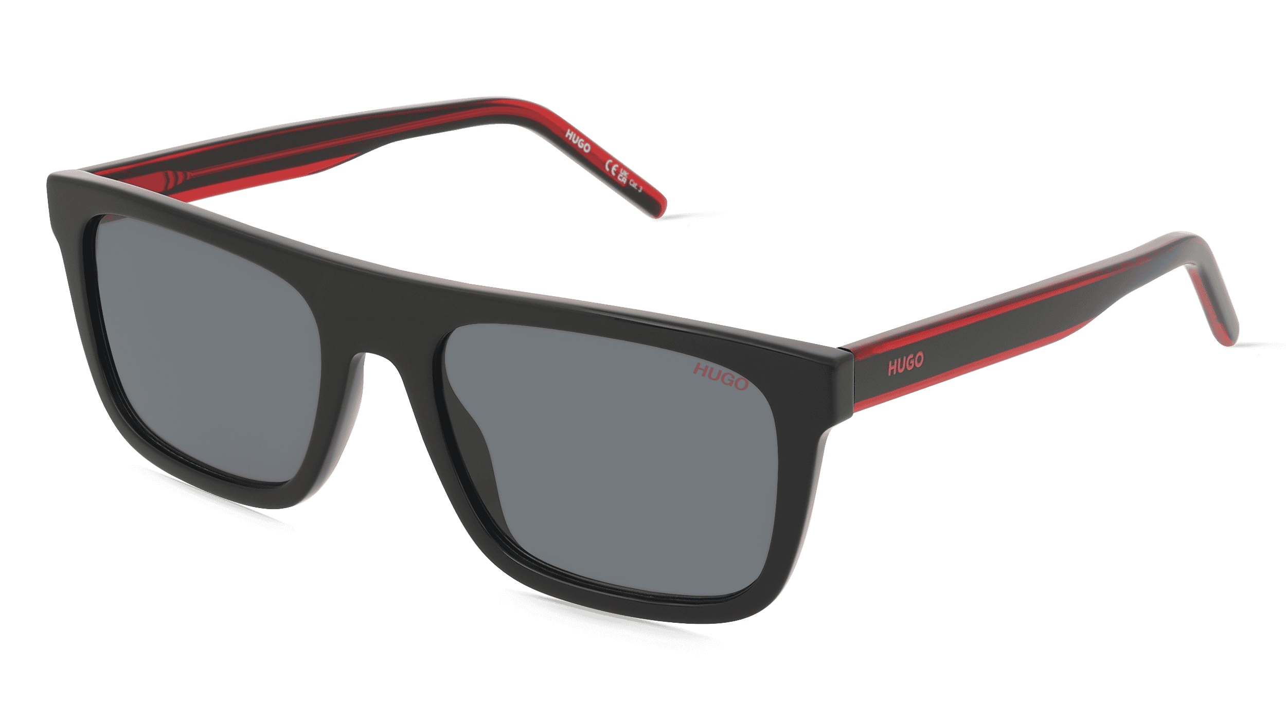 Hugo HG 1297/S Unisex Zonnebril, zwart rood