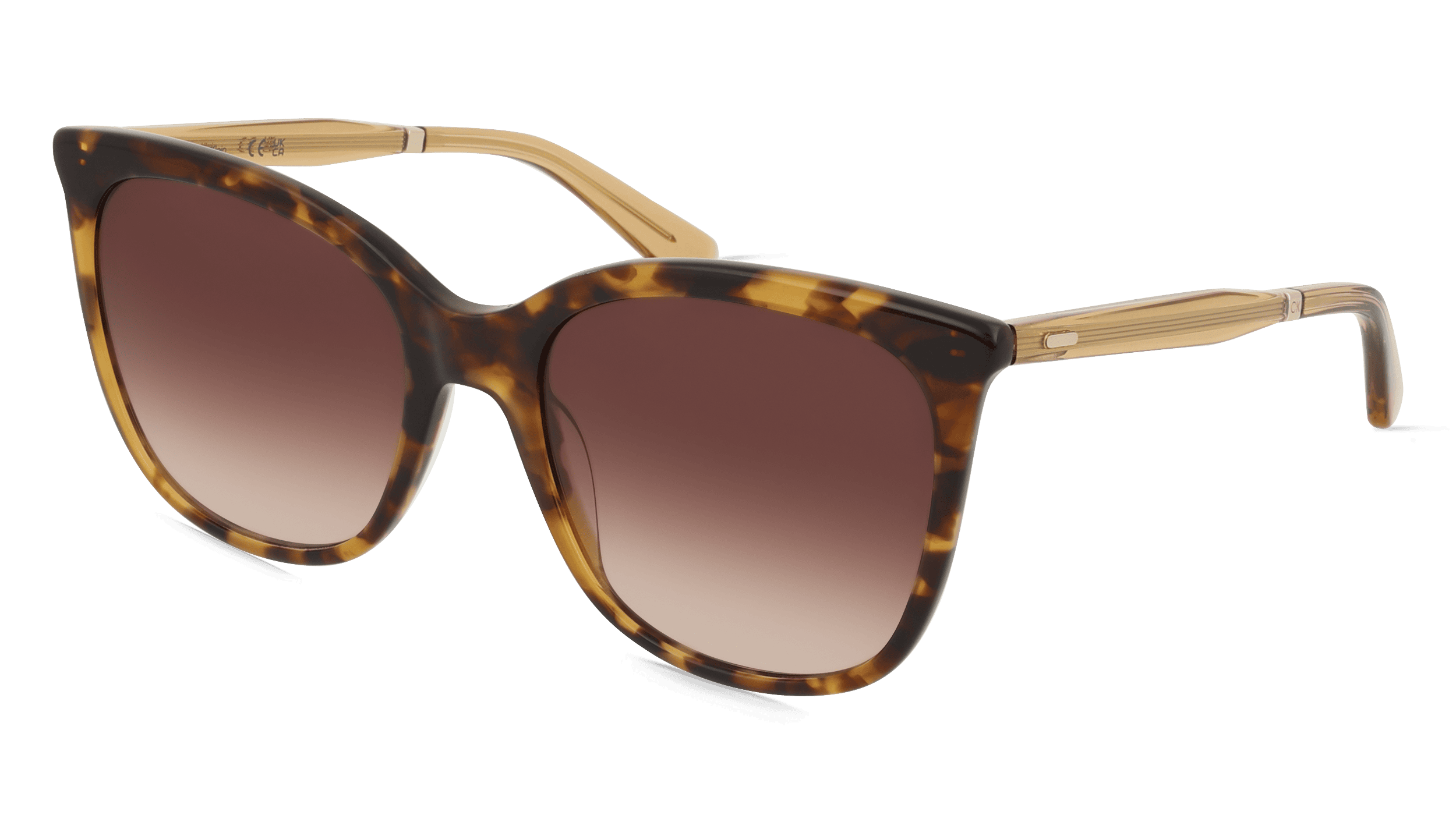 Calvin Klein CK23500S Unisex Zonnebril, bruin havana