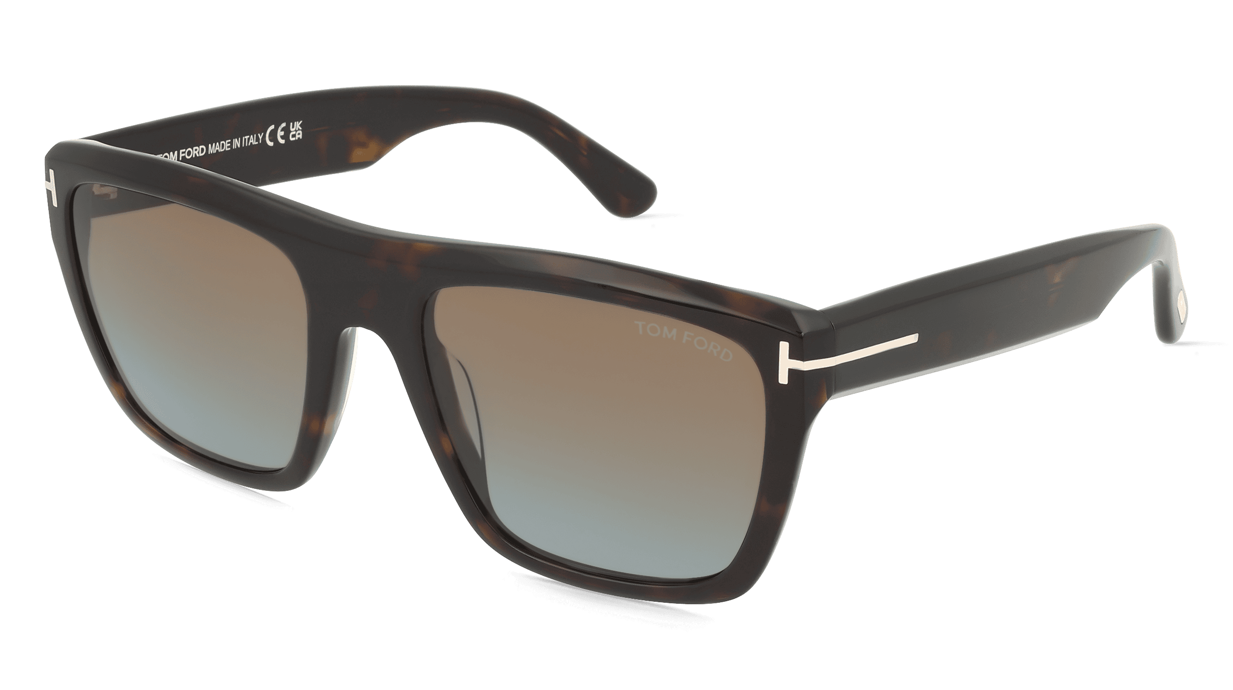 Tom Ford FT1077 ALBERTO Unisex Zonnebril, Havanna donker