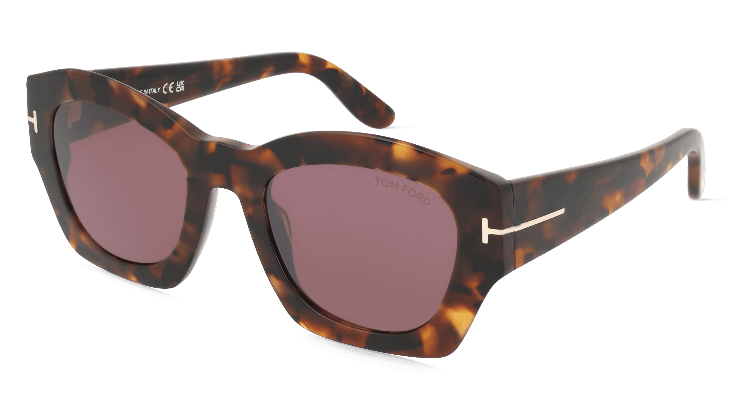 Tom Ford FT1083 GUILLIANA Unisex Zonnebril, Havanna donker