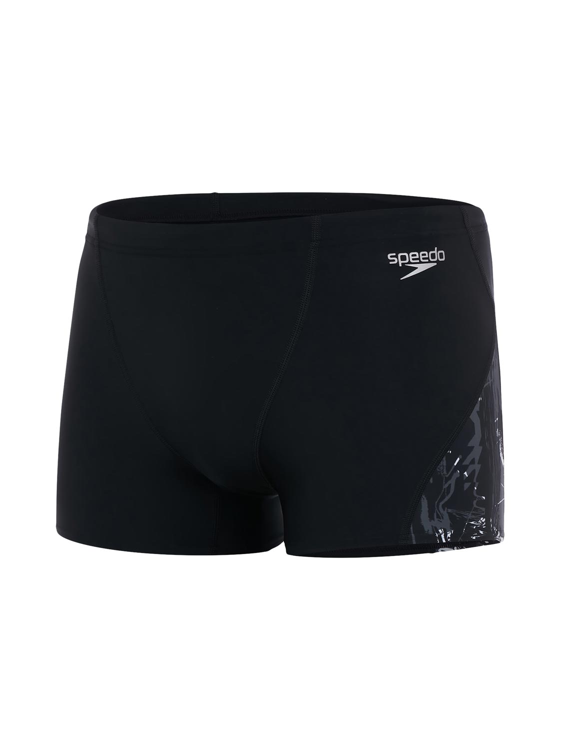 Speedo  Eco Aquashort - Allover V-cut - Zwart - Grijs, Maat:L