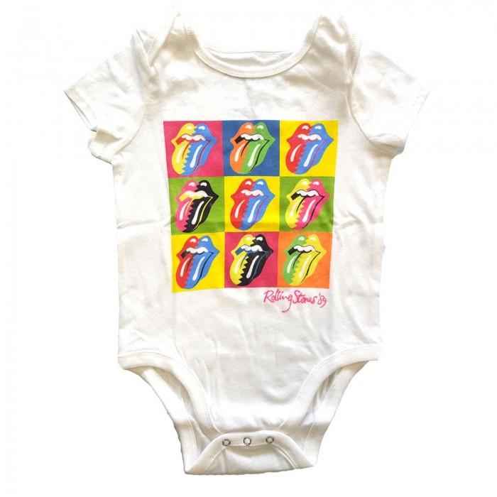 The Rolling Stones Peuter Tweekleurige Babygroeipak 18 Months wit