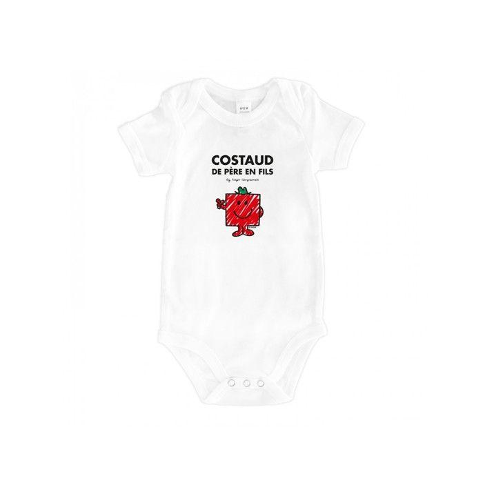 MANI TEXTILE Monsieur Madame - Bodys  costaud de père en fils  Blanc 12/18 M