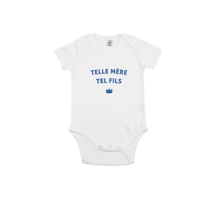 MANI TEXTILE We Are Family - BODYS BEBE TELLE MÈRE TEL FILS C℃UR BLANC 12/18 mois