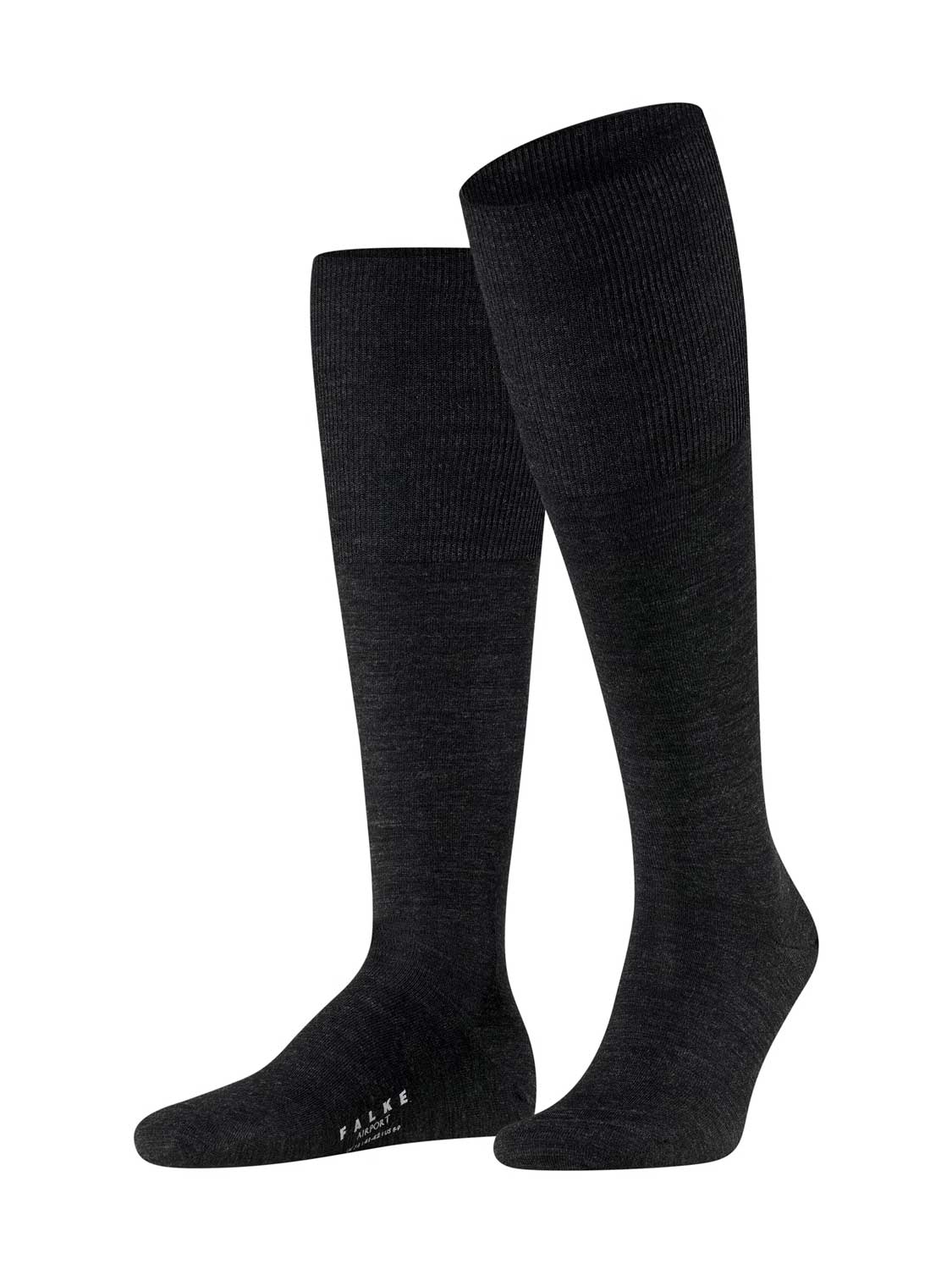 FALKE  Kniekousen - Airport - Antraciet Melange - 3080, Maat:45-46