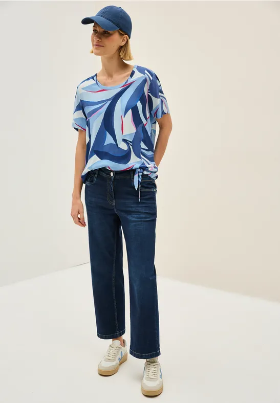 Cecil Bedrukte blouse met knoop