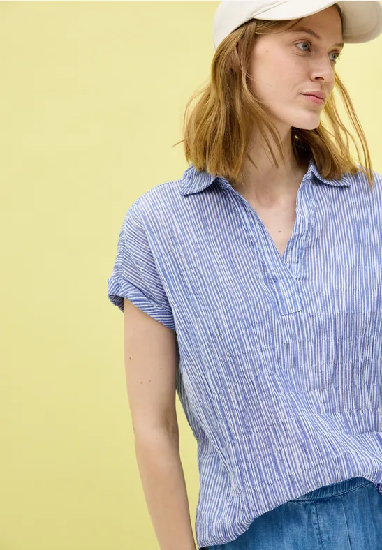 Cecil Gestreepte gestructureerde blouse