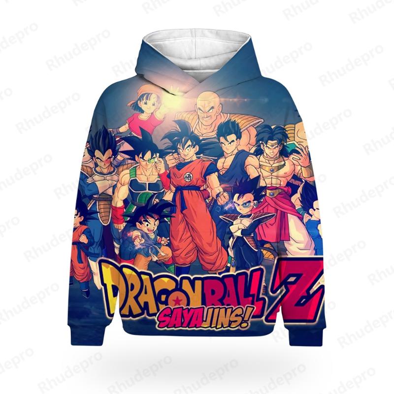 ETST 26 2024 Dragon Ball Herenkleding Heren Hoodie Trend Shirts Kinder Y2k Super Saiya Goku Vegeta Tops Hoodie Anime 140