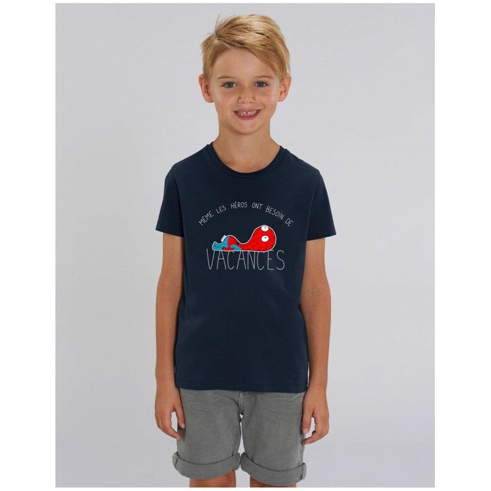 MANI TEXTILE SHAMAN - TSHIRT GARÇON HEROS VACANCES SPIDER 10 ans