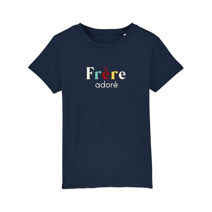 MANI TEXTILE We Are Family - TSHIRT GARÇON FRÈRE ADORÉ BLEU 10 ans