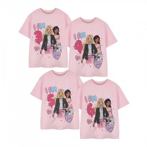 Barbie Girls Short-Sleeved 6th Birthday T-Shirt 5-6 Years roze