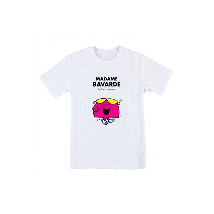 MANI TEXTILE T-shirt enfant fille - Monsieur Madame - Madame bavarde - 100% coton bio - Manches courtes - Col arrondi
