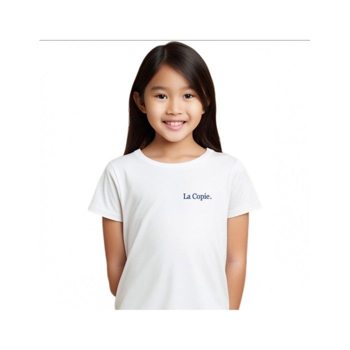 MANI TEXTILE We Are Family - TSHIRT FILLE LA COPIE COEUR BLANC 4 ans