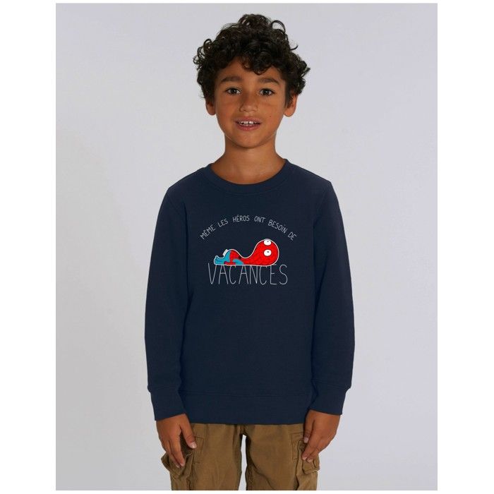 MANI TEXTILE SHAMAN - SWEAT GARÇON HEROS VACANCES SPIDER 12 ans