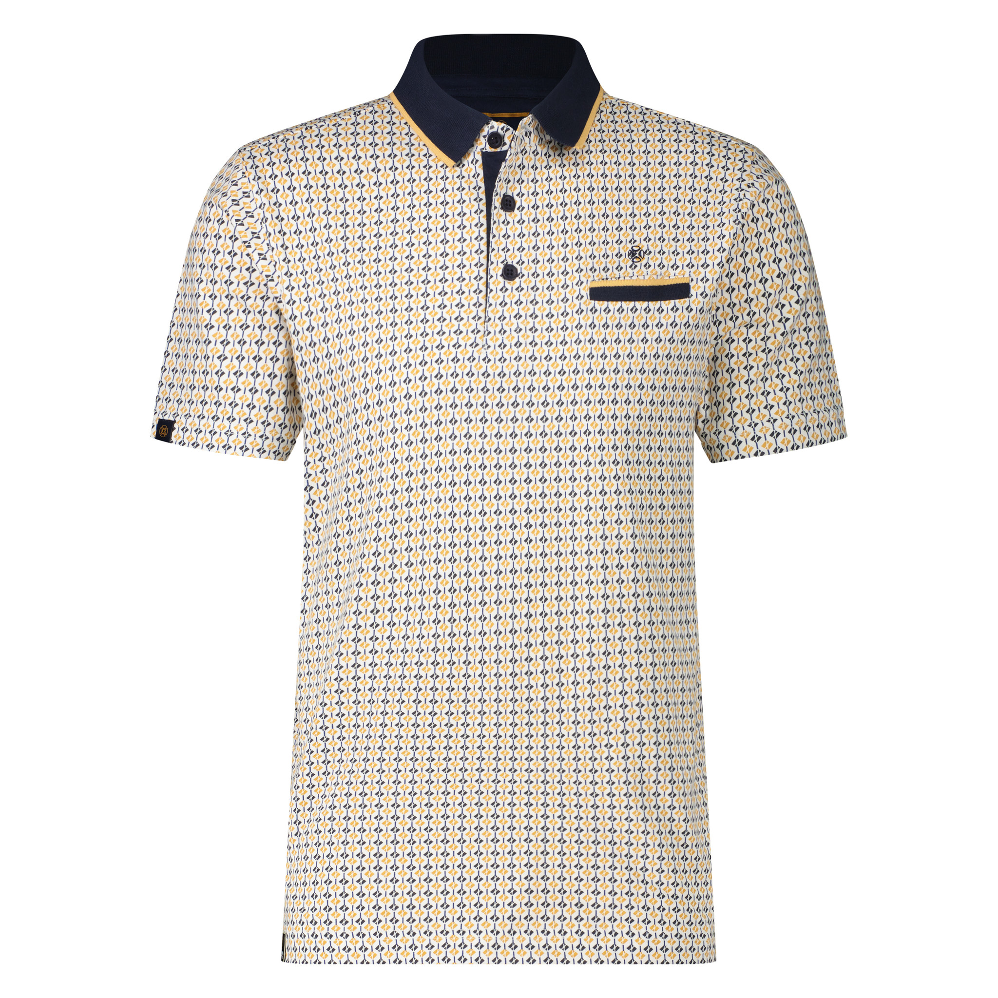 Fellows United Polo Blocks & Bars White 