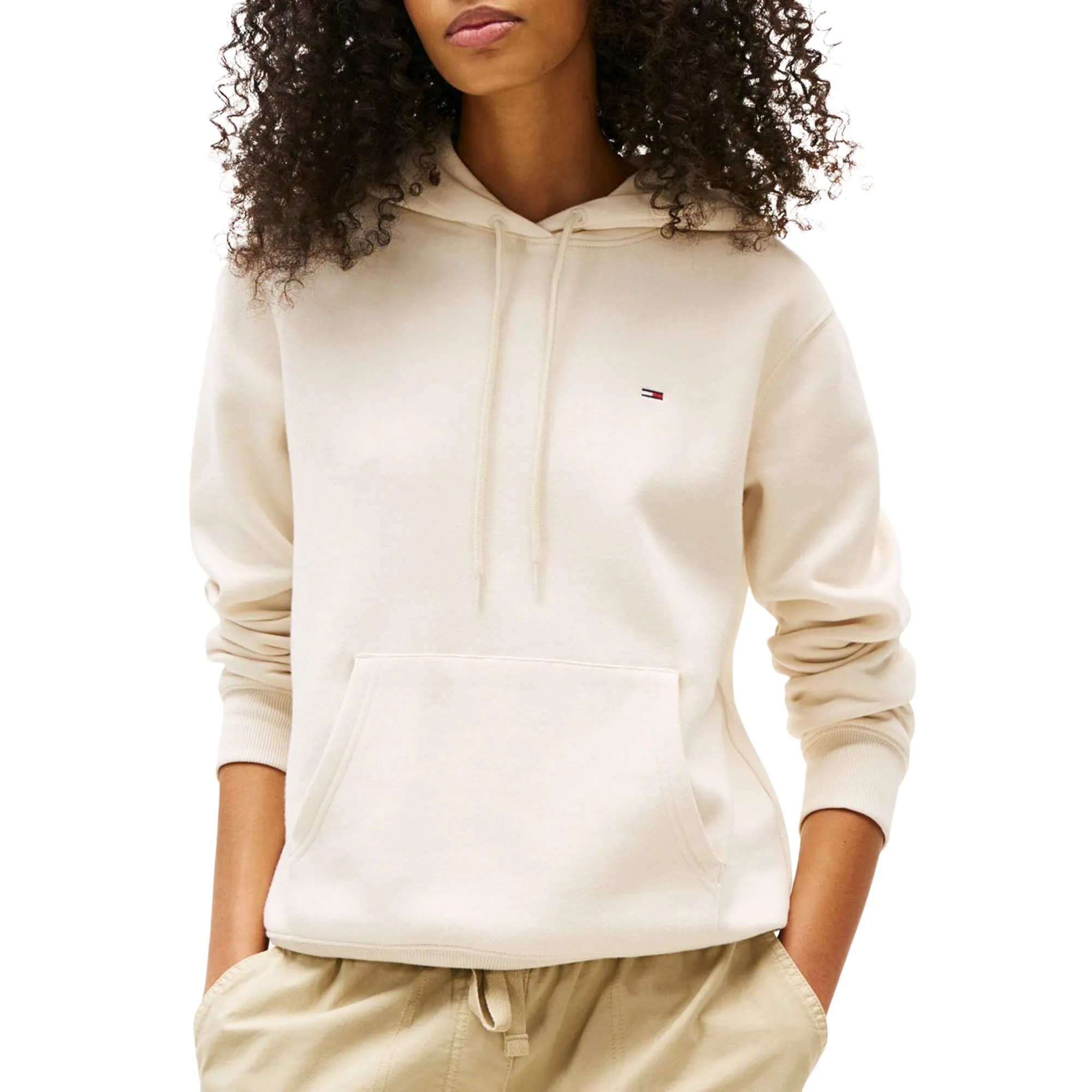 Tommy Hilfiger Regular Small Flag Logo Hoodie Dames