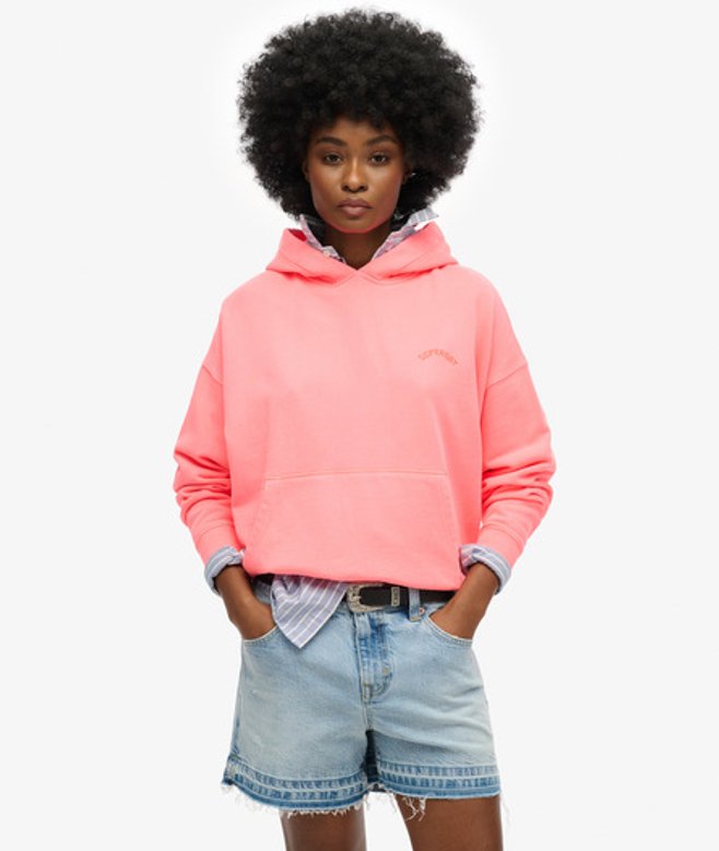 Superdry Essential Logo Hoodie Cream