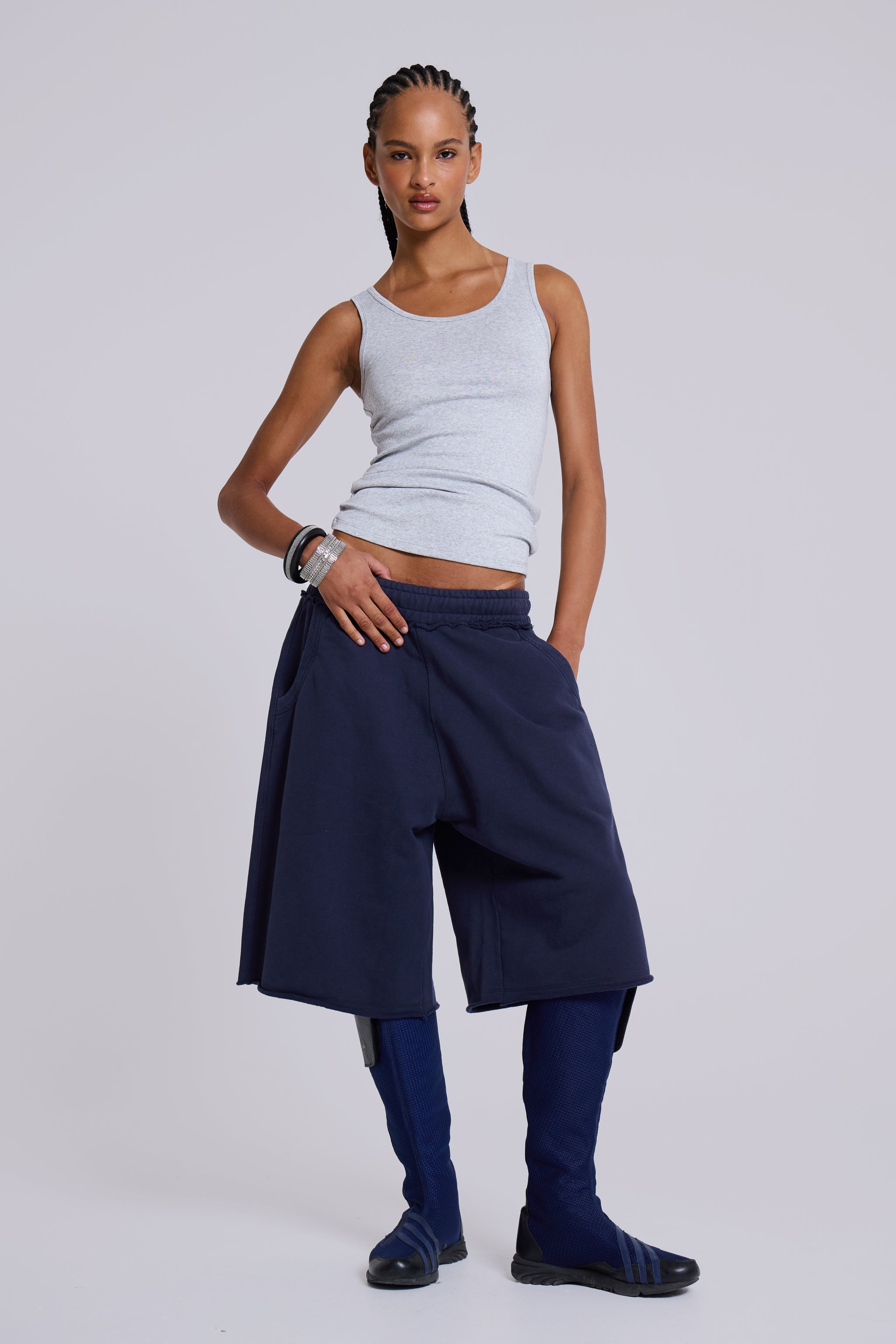 Jaded London Navy Monster Shorts