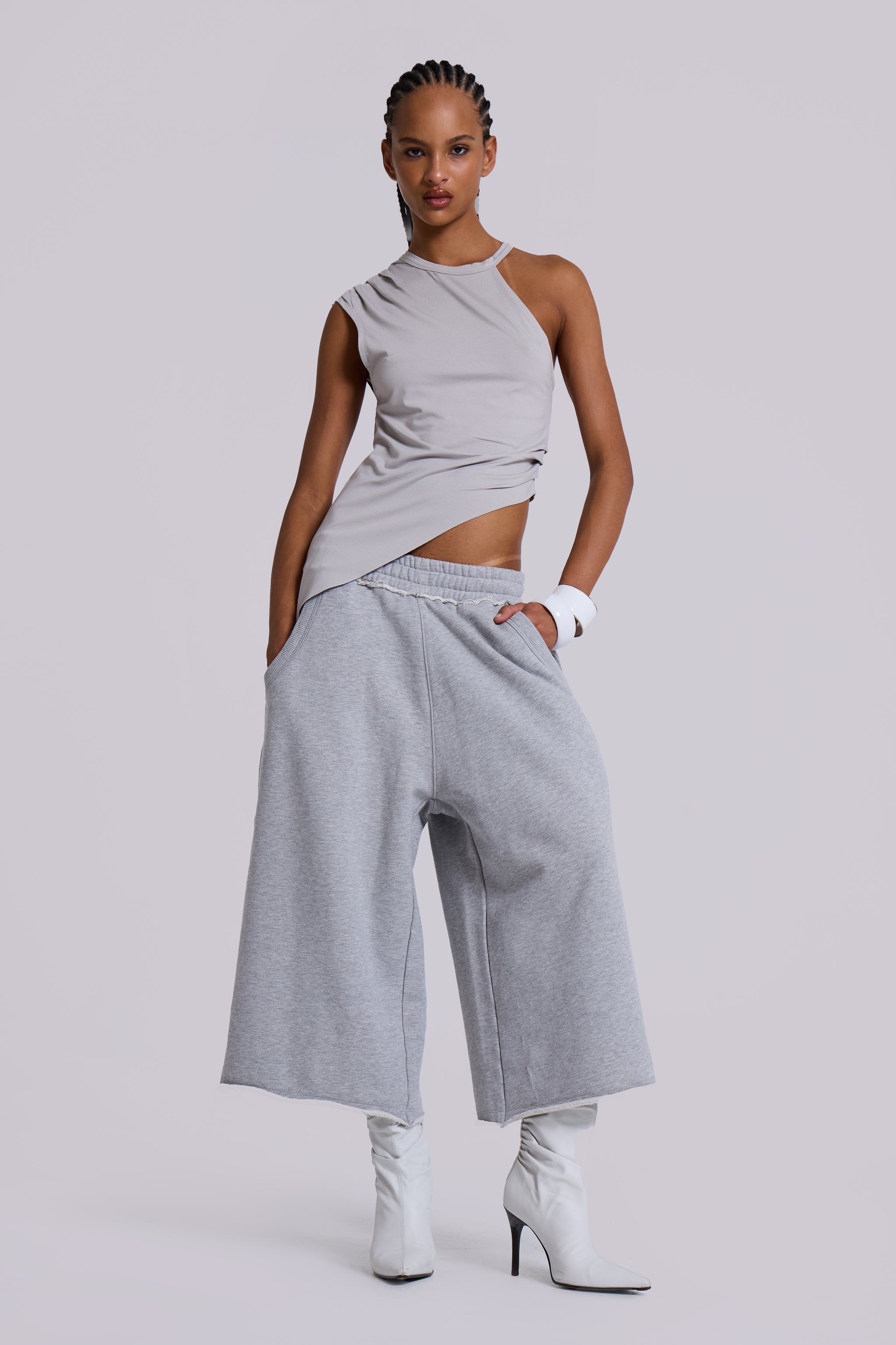 Jaded London Monster 3/4 Grey Marl Shorts