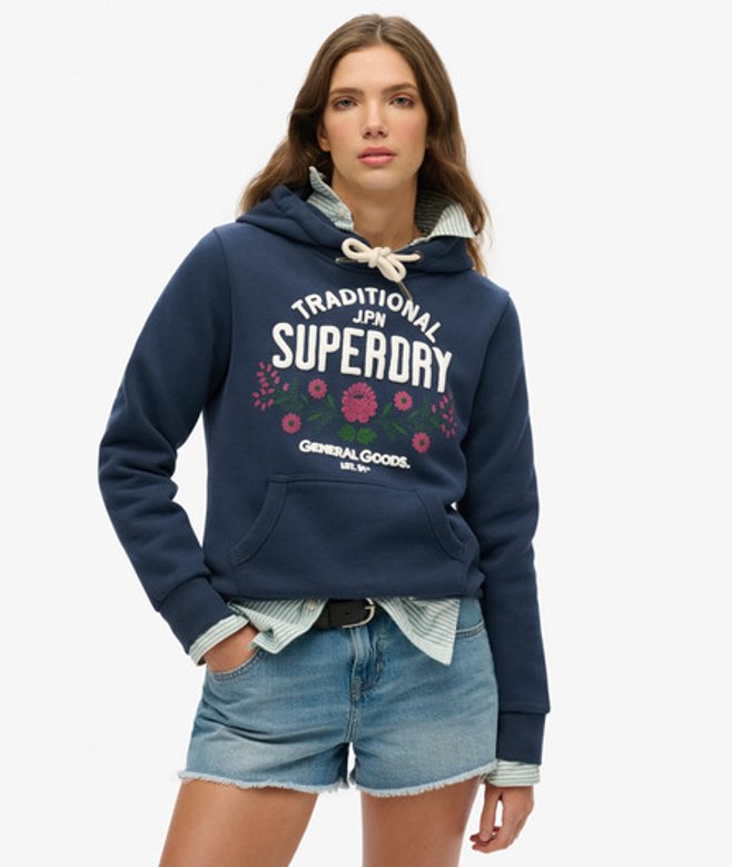 Superdry Lot 54 Hoodie Blauw