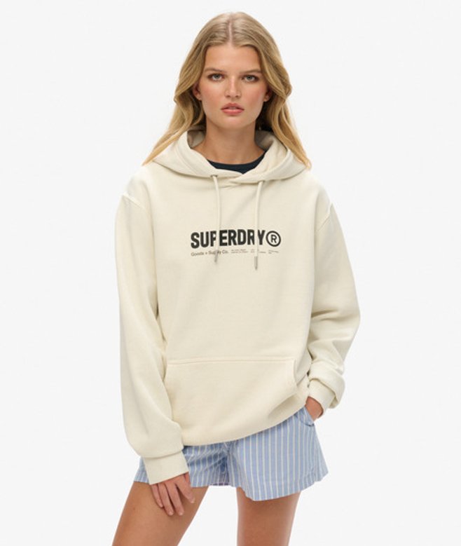 Superdry Oversized Utility Sporthoodie White