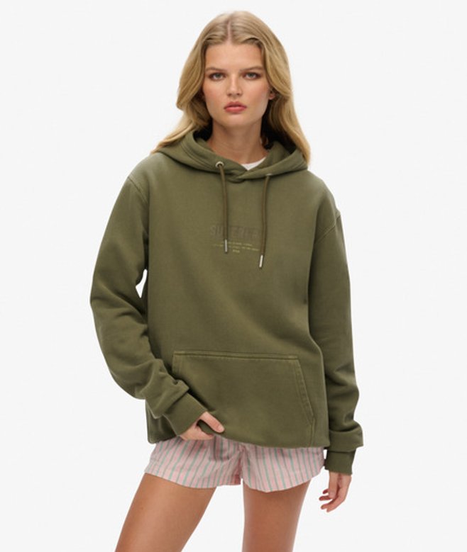 Superdry Oversized Utility Sporthoodie Green