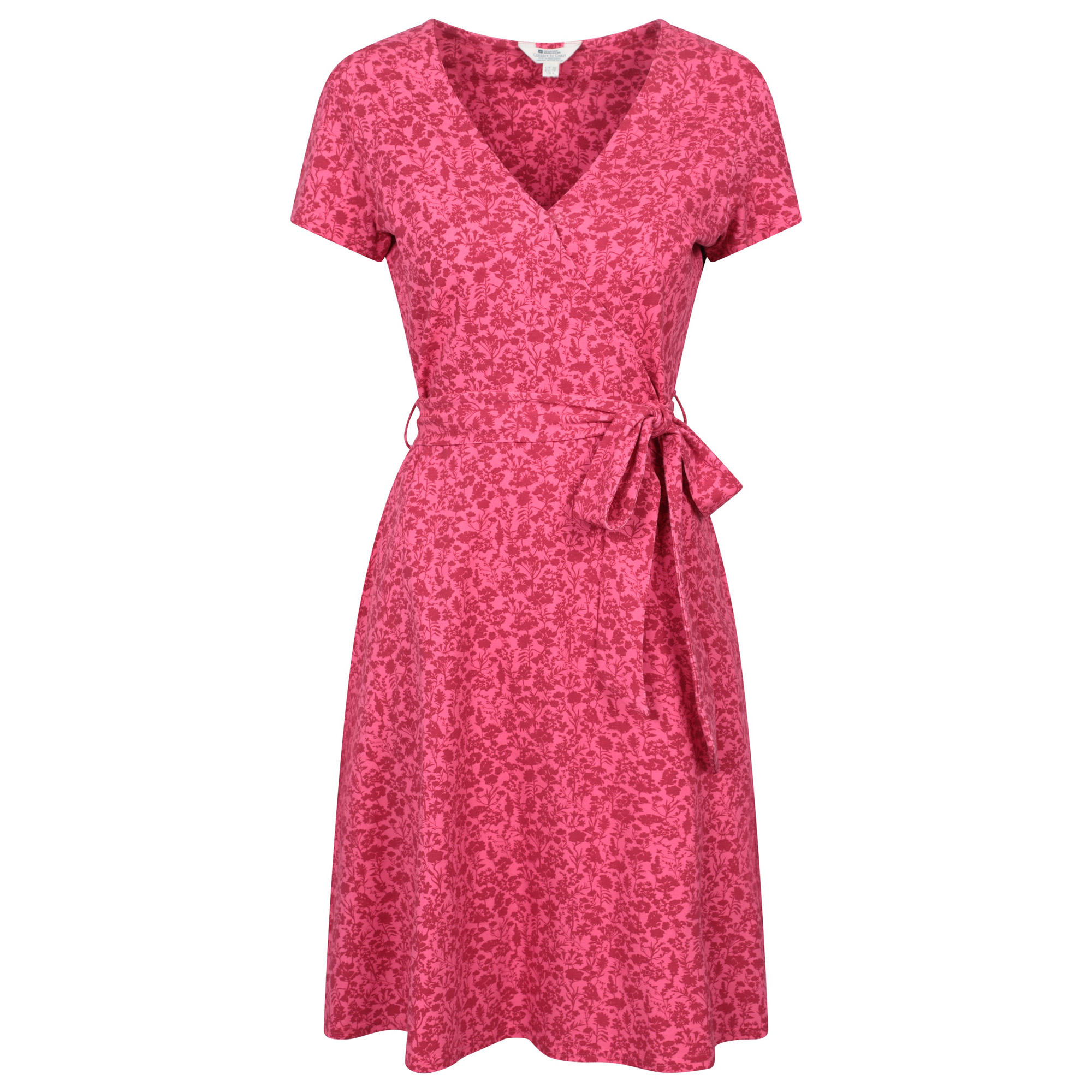 Mountain Warehouse Dames Santorini Bloemen Jersey Wikkeljurk (Rood)