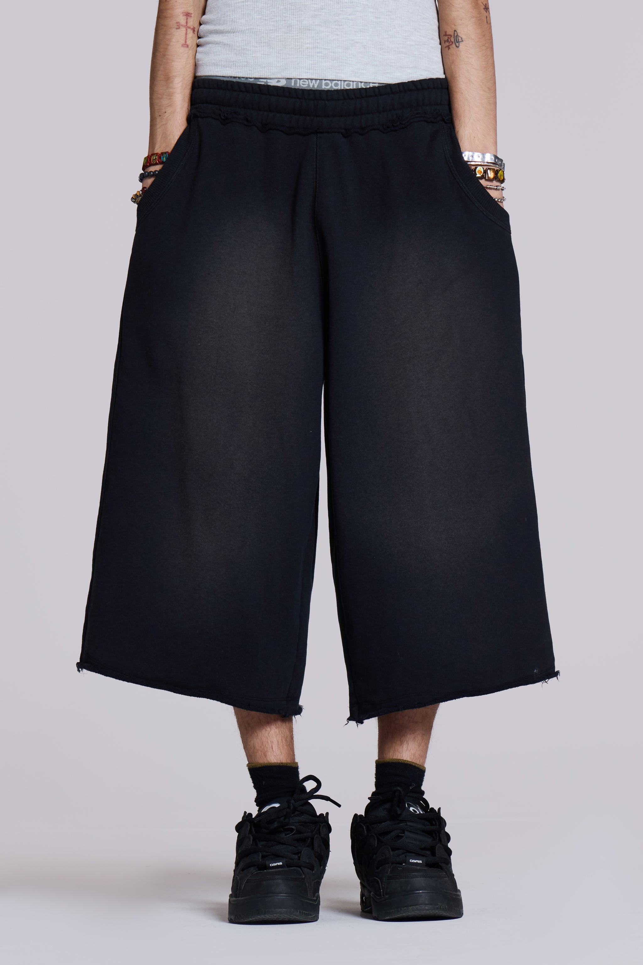 Jaded Man Monster 3/4 Washed Black Shorts