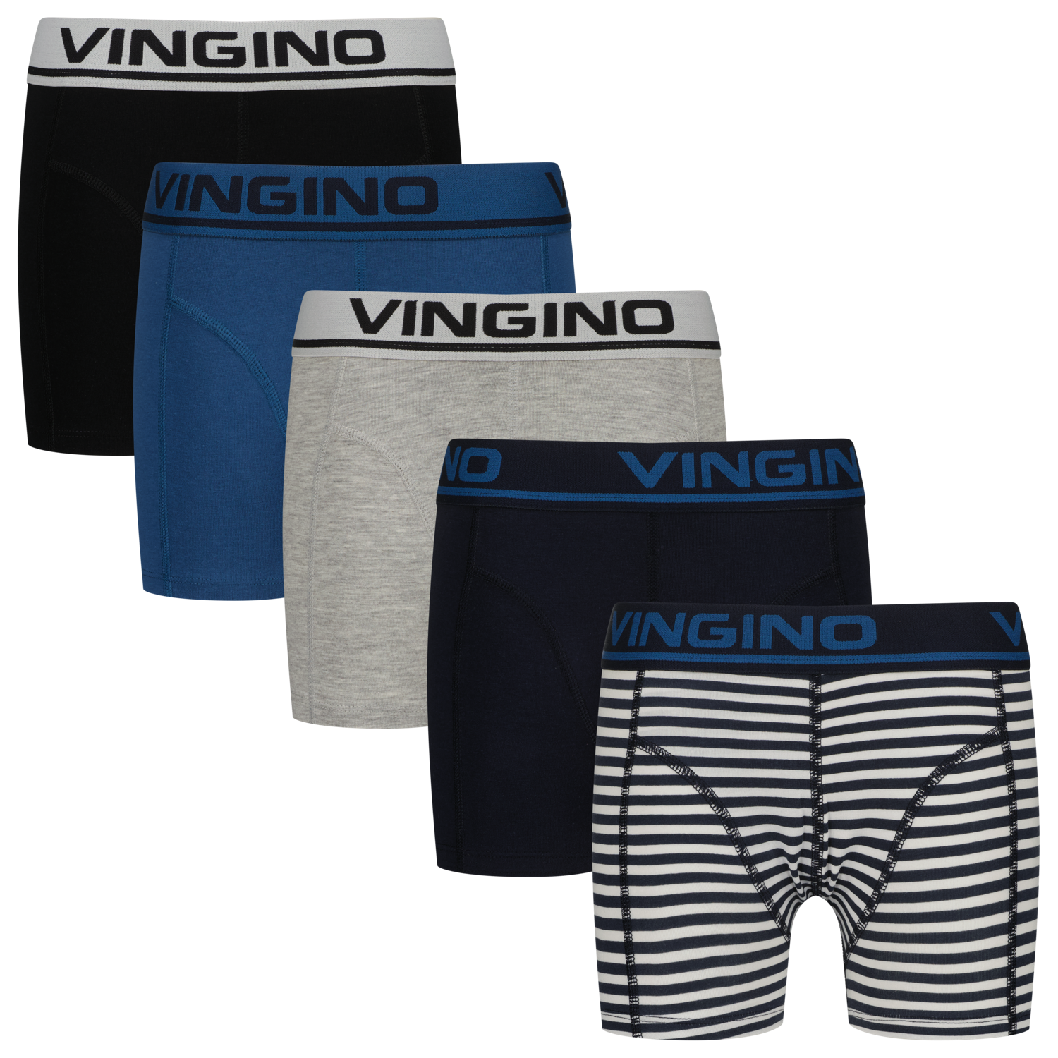 Vingino winter ondergoed jongens - blauw - Boys-boxer-5pack