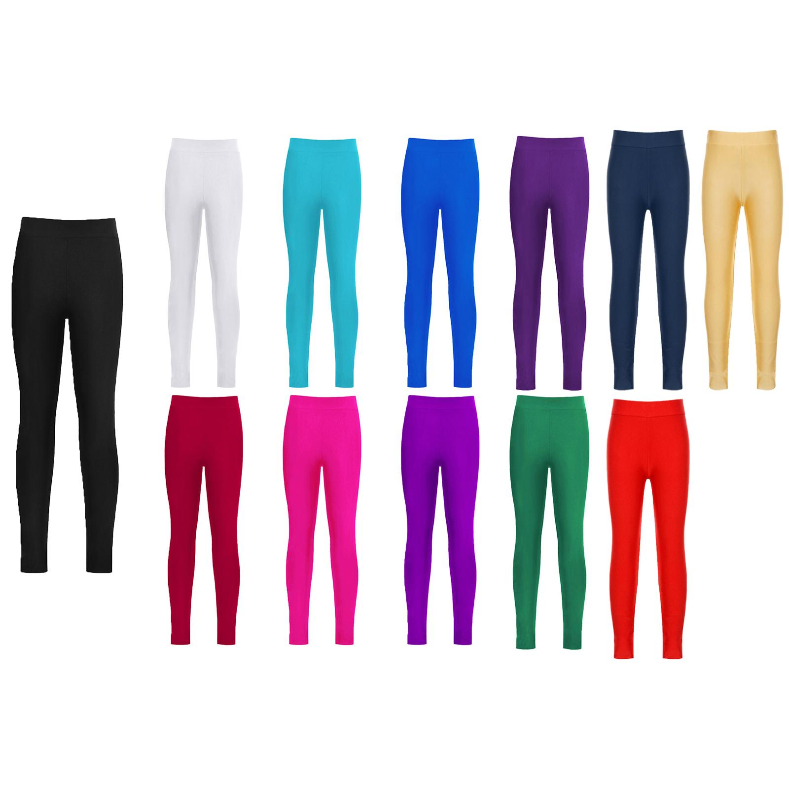 Manyakai Kinderen Meisjes Elastische Tailleband Rekbare Lange Broek Leggings voor Skaten Casual Sporten 5-6 Years geel