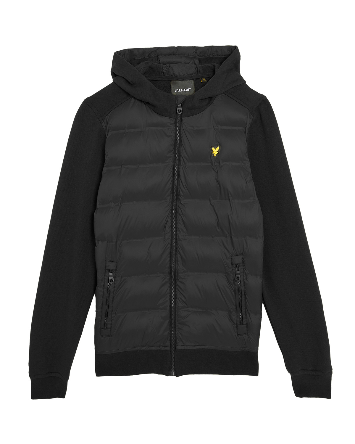 Lyle & Scott winter hybrid hoodie jongens - zwart