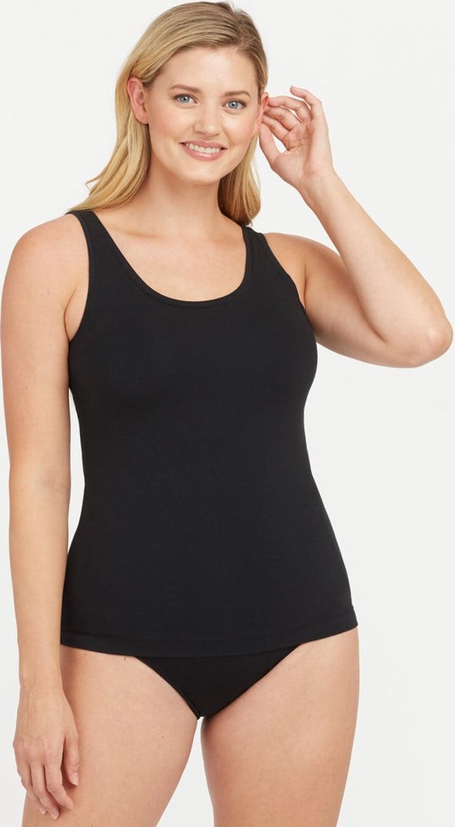 Spanx  Maat XL - Cotton Comfort - Tank top Dames Onderhemd Kleur Zwart