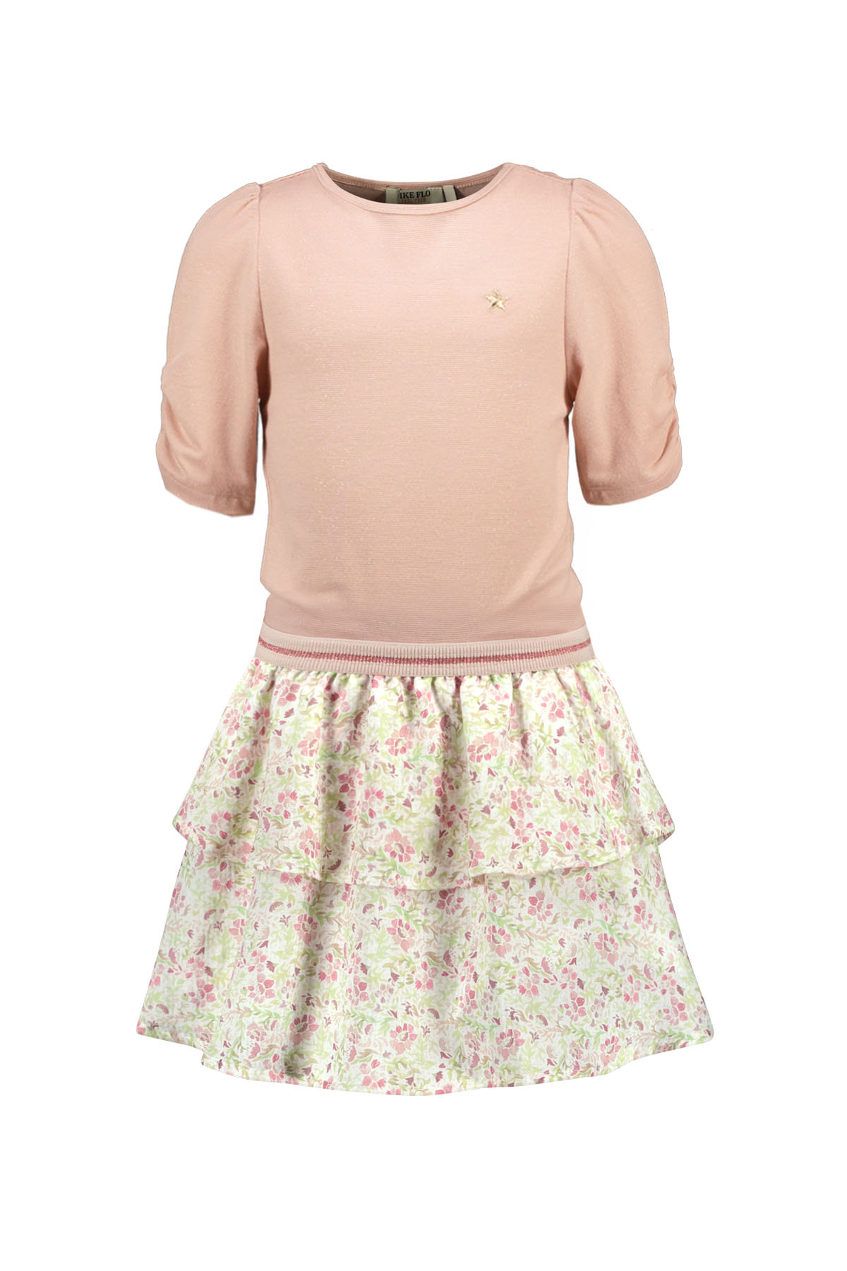 Like Flo Zomer jurk meisjes Licht roze - fancy AOP - Mara