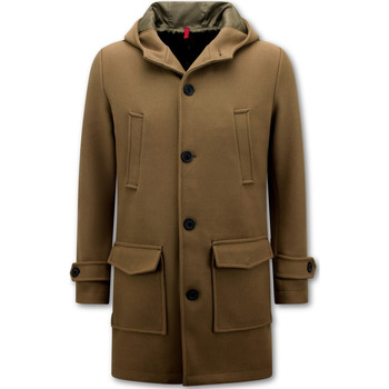 Enos Parka Jas  Sportieve Lange Mantel Getailleerd