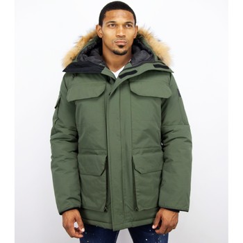 Beluomo Parka Jas  Lange Parka Jas Bontkraag