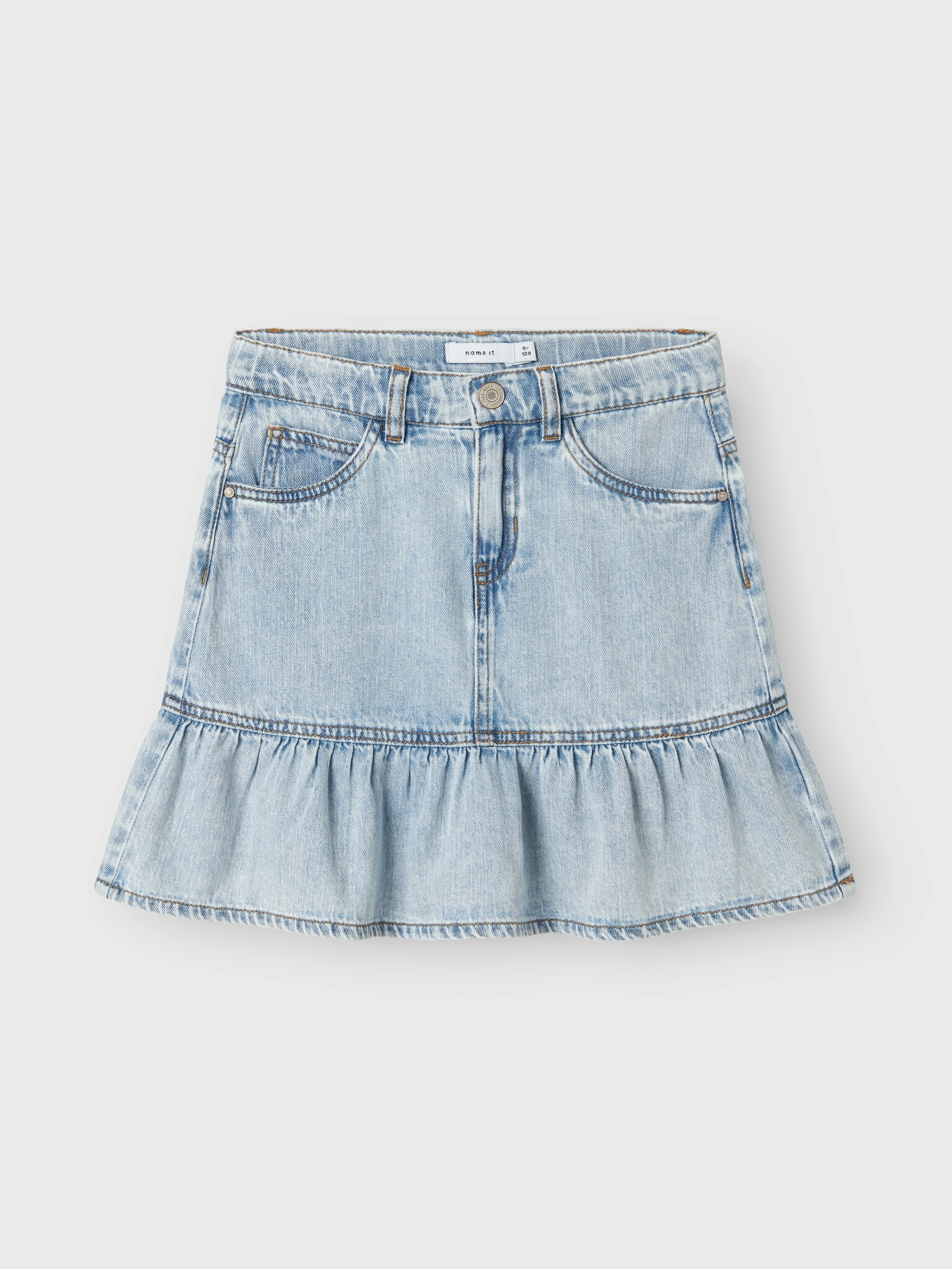 Name it zomer jeans short meisjes - licht blauw denim - Nkfnynne