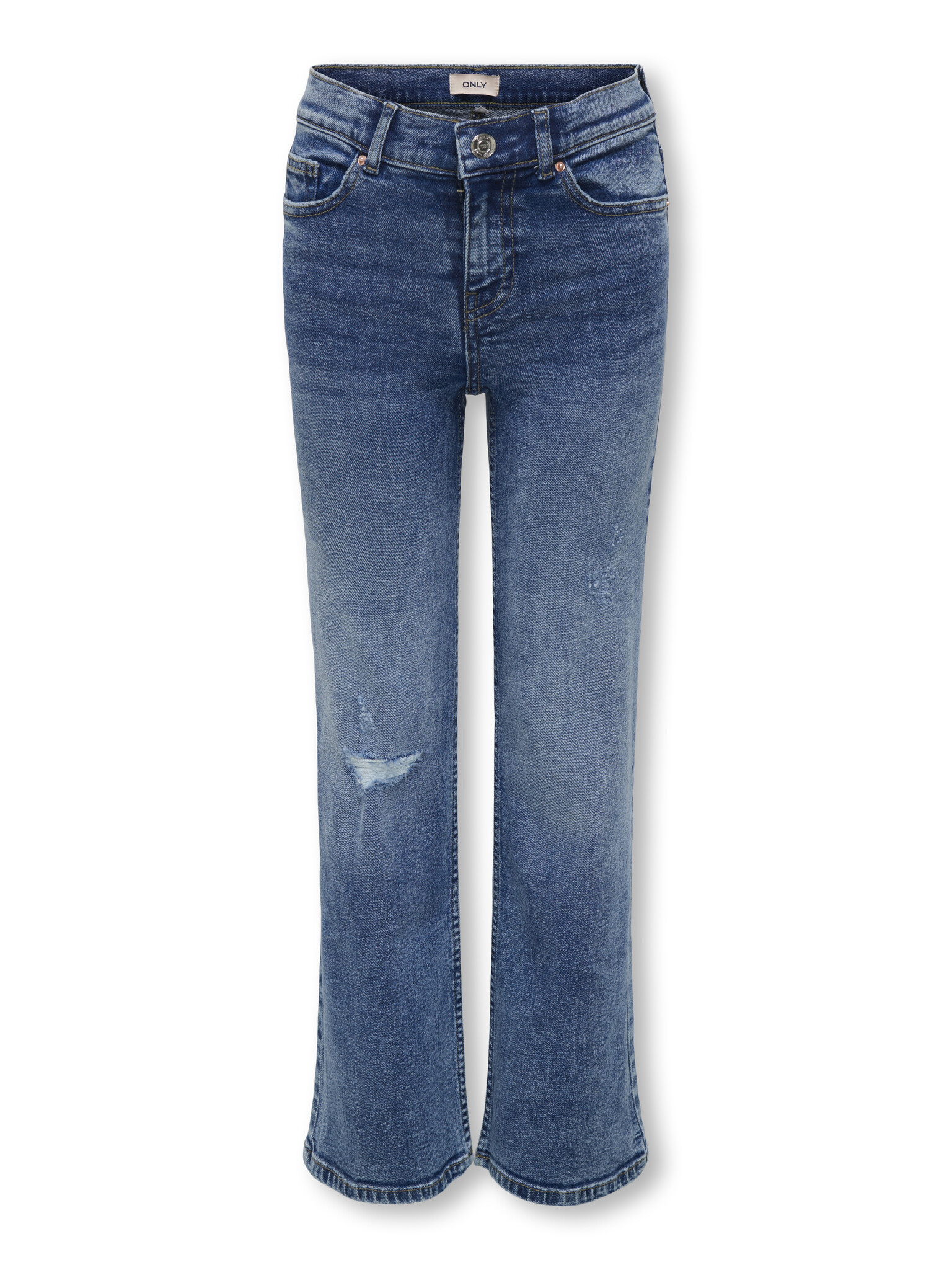 Kids ONLY winter jeansbroek meisjes - blauw - KogJuicy - wide leg fit