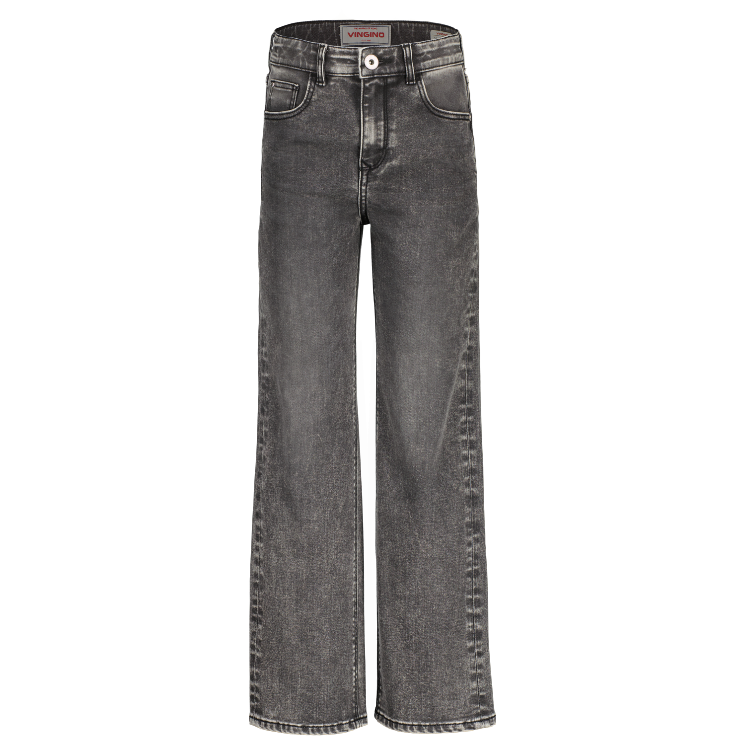Vingino winter jeansbroek meisjes - grijs - Giulia icon - wide leg fit