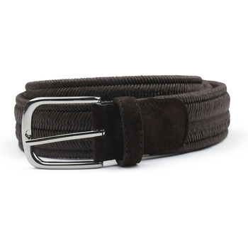 Profuomo Riem  Waxed Geweven Riem Bruin